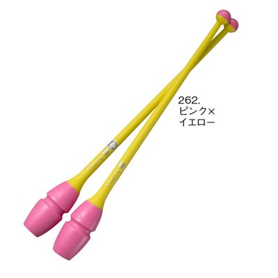 Chacott 262 Pink x Yellow Rubber Clubs (410 mm) (Linkable ends) 301505-0003-98