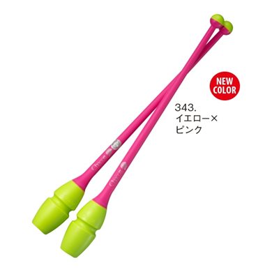 Chacott 343 Yellow x Pink Rubber Clubs (410 mm) (Linkable ends) 301505-0003-98