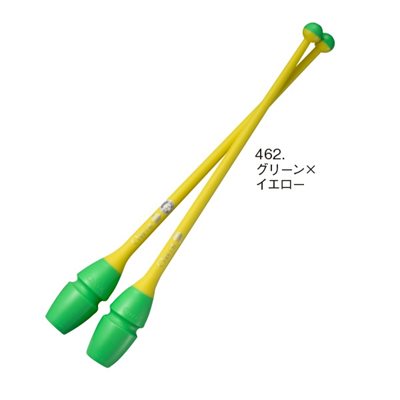 Chacott 462 Green x Yellow Rubber Clubs (410 mm) (Linkable ends) 301505-0003-98