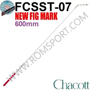 Chacott White Stick with Red Rubber Grip (Point flexible) (600 mm) 301501-0007-98