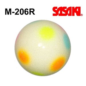 Sasaki Ballon Blanc avec Points Multi-Couleurs (18.5 cm) M-206R