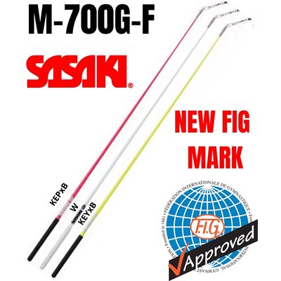 Sasaki Fluo Yellow x Black (KEYxB) Glass Stick with Grip (60 cm) M-700G-F
