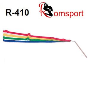 Romsports 4 Colors Rainbow Ribbon (1.6m x 4cm) & Stick (30 cm) Set R-410