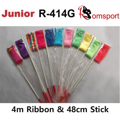Romsports Rainbow Horizontal Ribbon (4m) & Stick (48 cm) Set R-414G