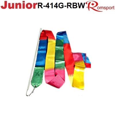 Romsports Rainbow Vertical Ribbon (4m) & Stick (48 cm) Set R-414G