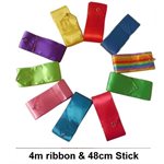 Romsports Red Ribbon (4m) & Stick (48 cm) Set R-414G