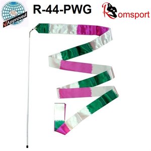 Romsports Cinta Colores Multi (Rosa x Blanco x Verde) (6 m) y Varilla (56 cm) Conjunto R-44-PWG