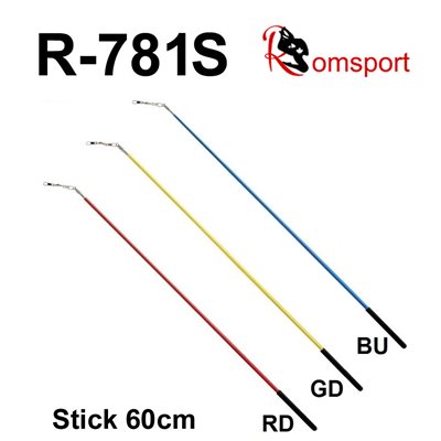 Romsports Single Color Stick with Black Grip (60 cm) R-781S