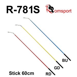 Romsports Solo Color Varilla con Agarre Negro (60 cm) R-781S